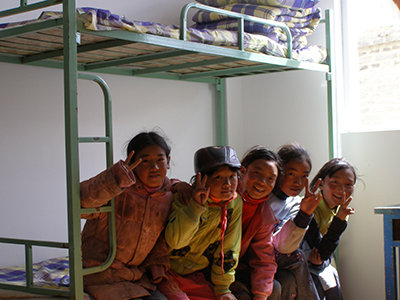 Tibetan School Girls in Dorm